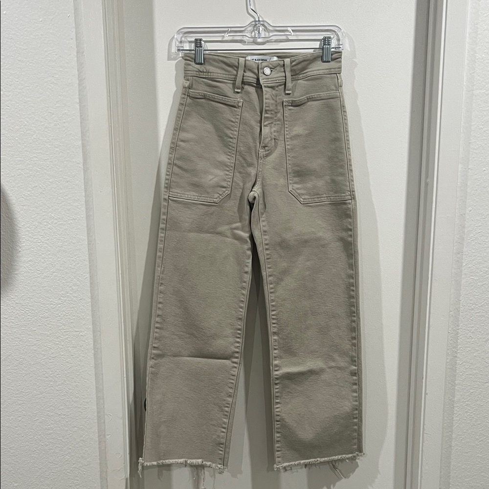 Just Black Denim The Nautical Wide Leg Jeans in Eucalyptus Size 25 MADE IN USA